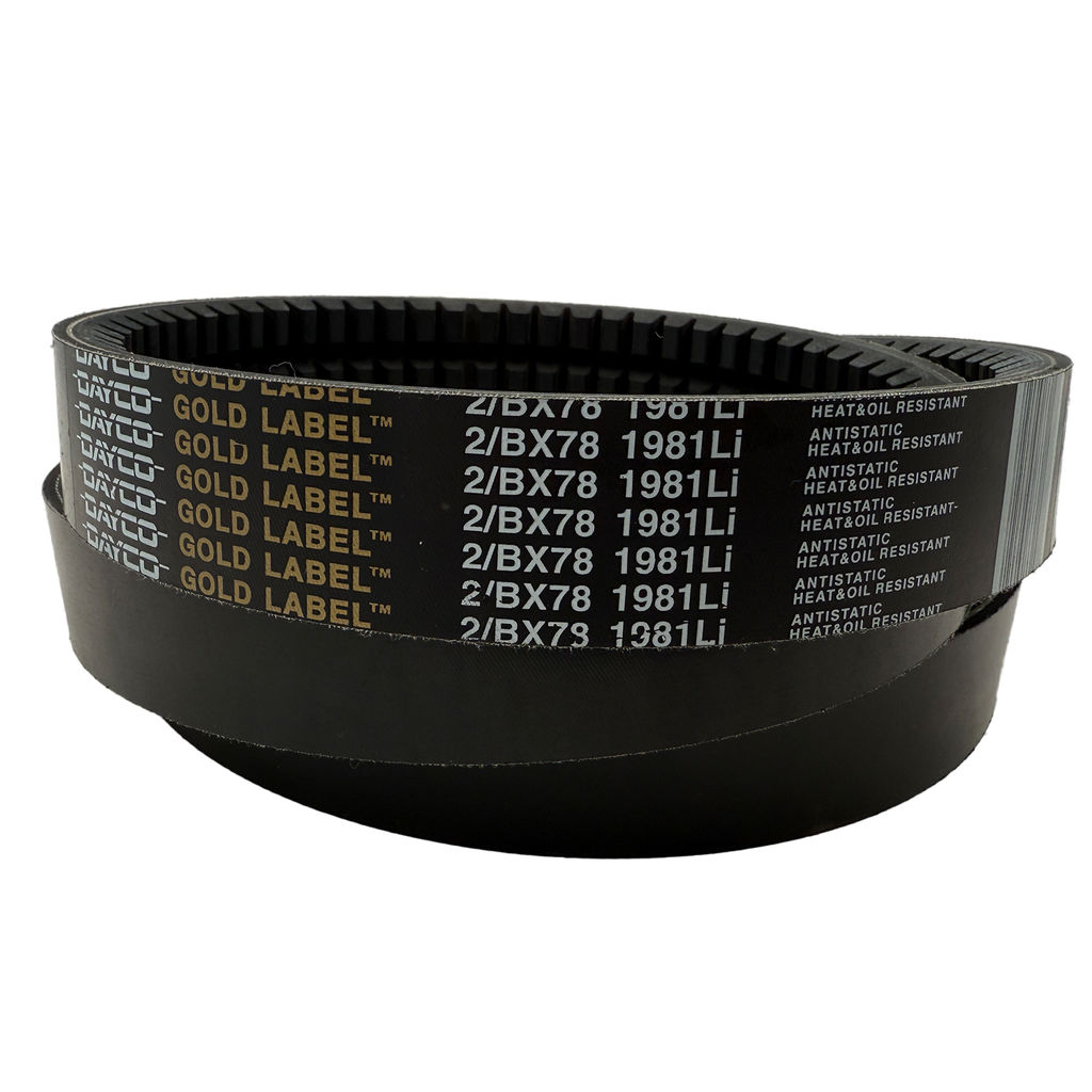 2/BX78 Banded V-Belt | 2-Rib BX Cogged Industrial PowerBand Replacement