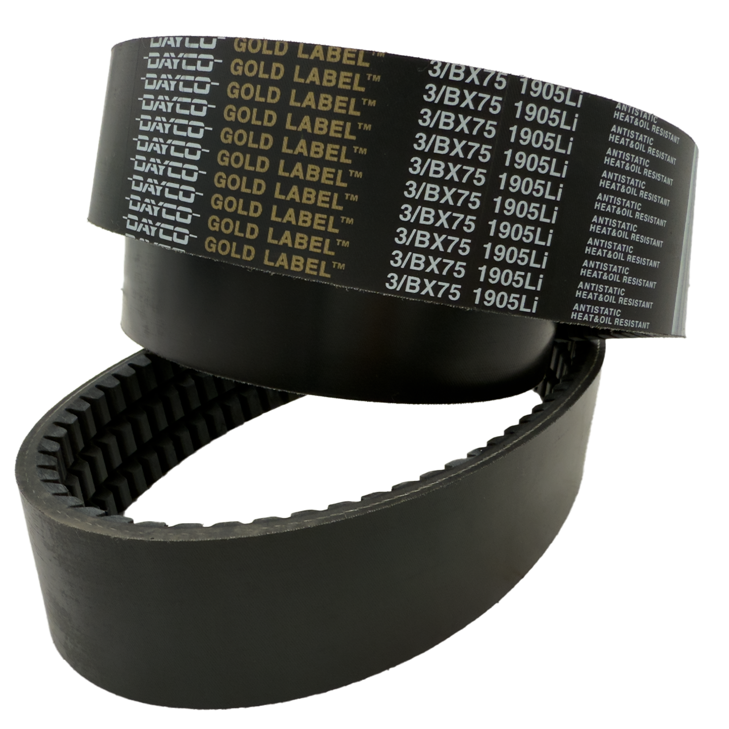 3/BX75 Banded V-Belt | 3-Rib BX Cogged Industrial PowerBand Replacement